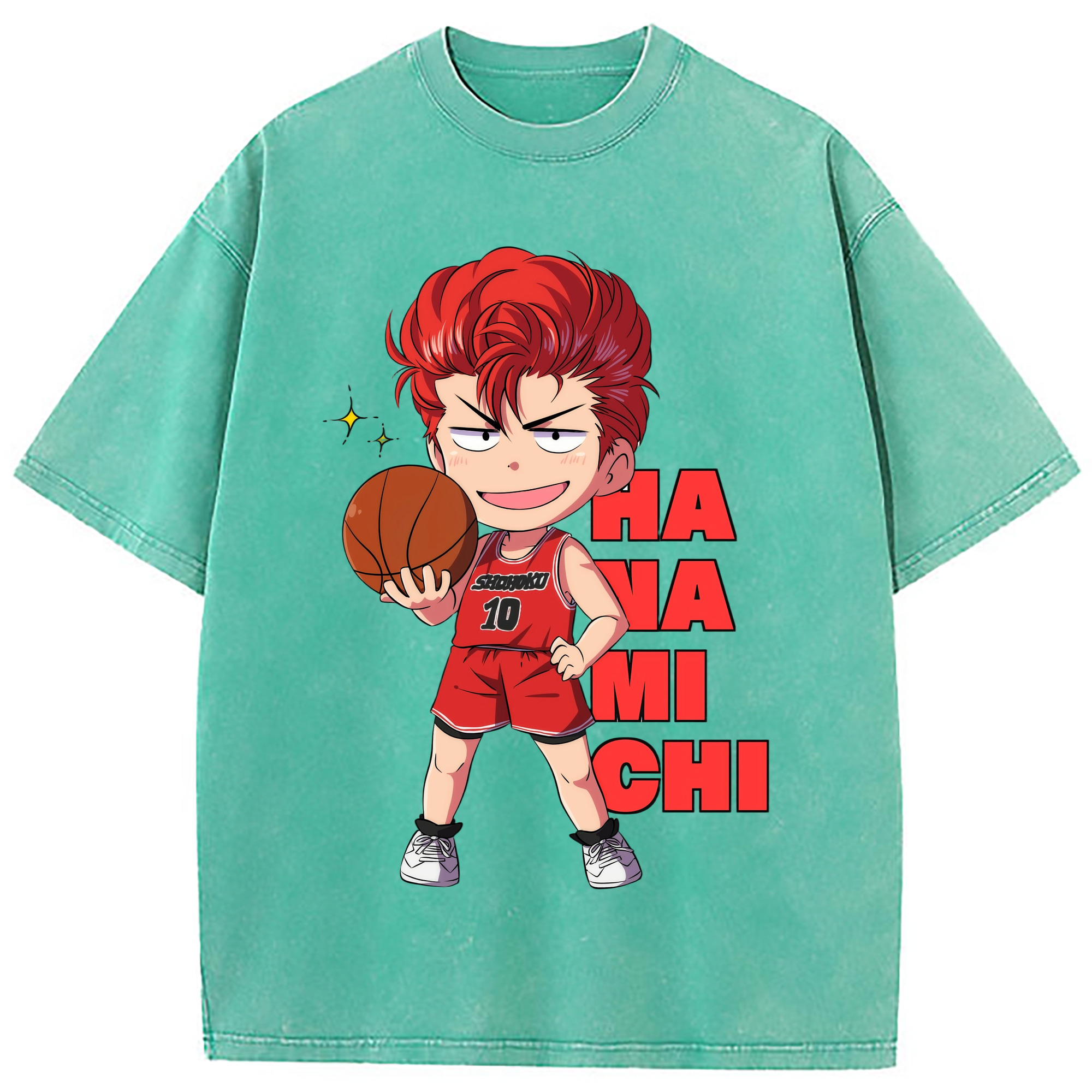 （画像用） SLAM DUNK／スラムダンク 綿100% ヴィンテージ風 半袖Tシャツ（フロントプリント）